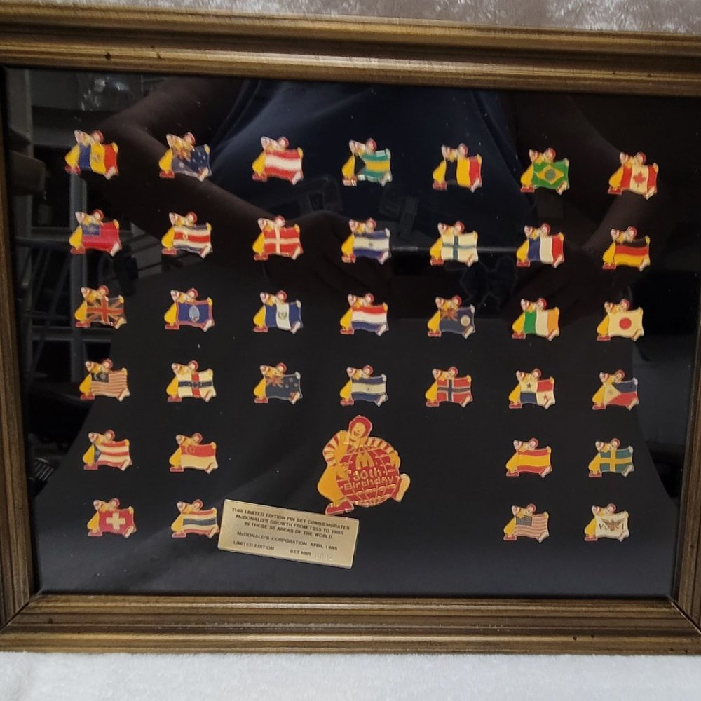 McDonald's Vintage RARE New 30th Birthday Commemorative Pin Set